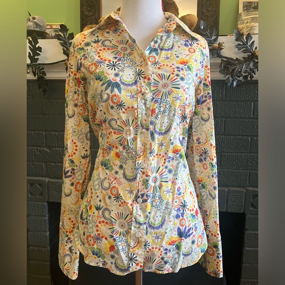 J. Crew Tops - J Crew Liberty Fabric button-down shirt size 6